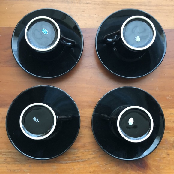 Coffee Cups & Saucers Mugs Espresso Shot Glasses Set of 4 - Picture 5 of 6